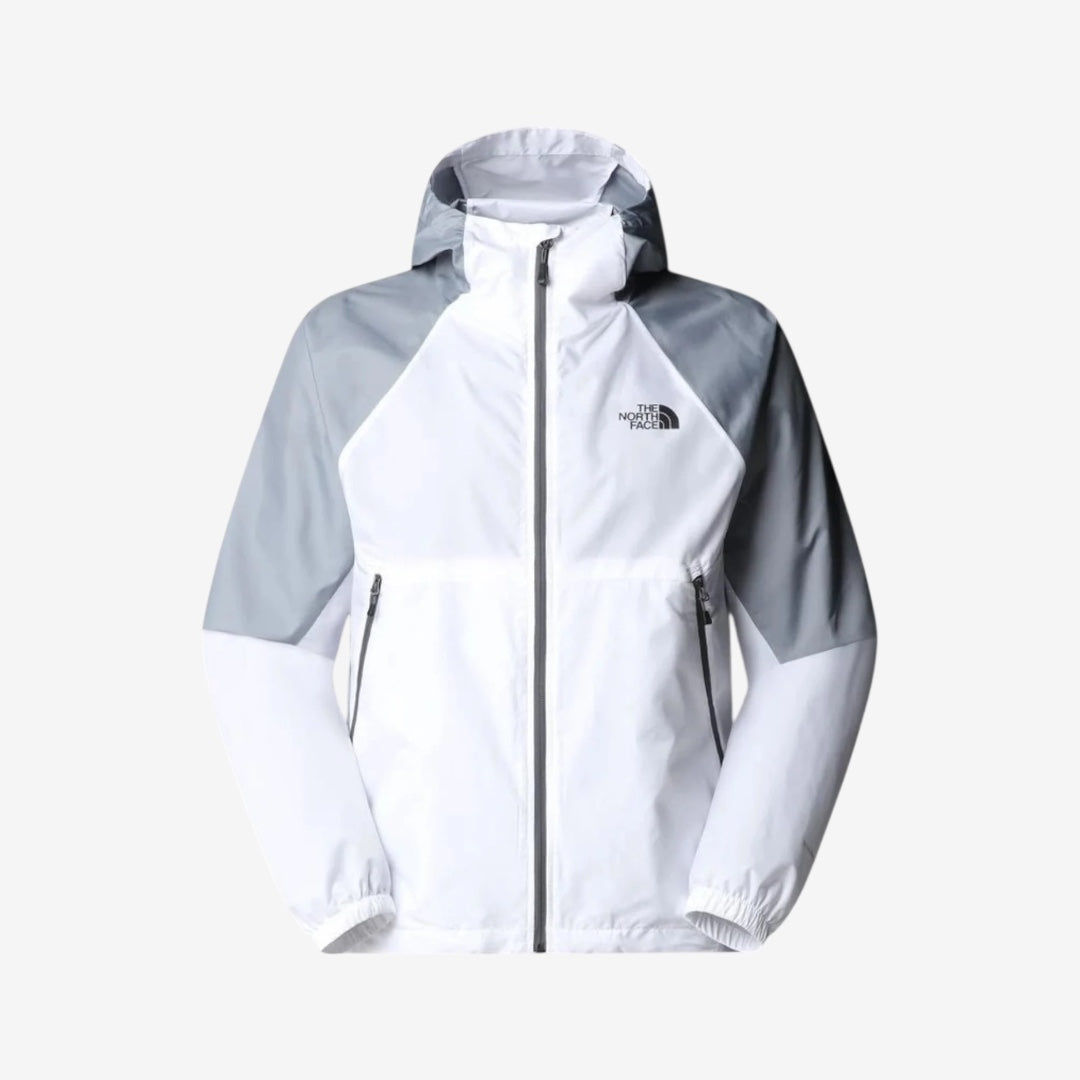 NORTH FACE WINDBREAKER JACKET - GREY/WHITE