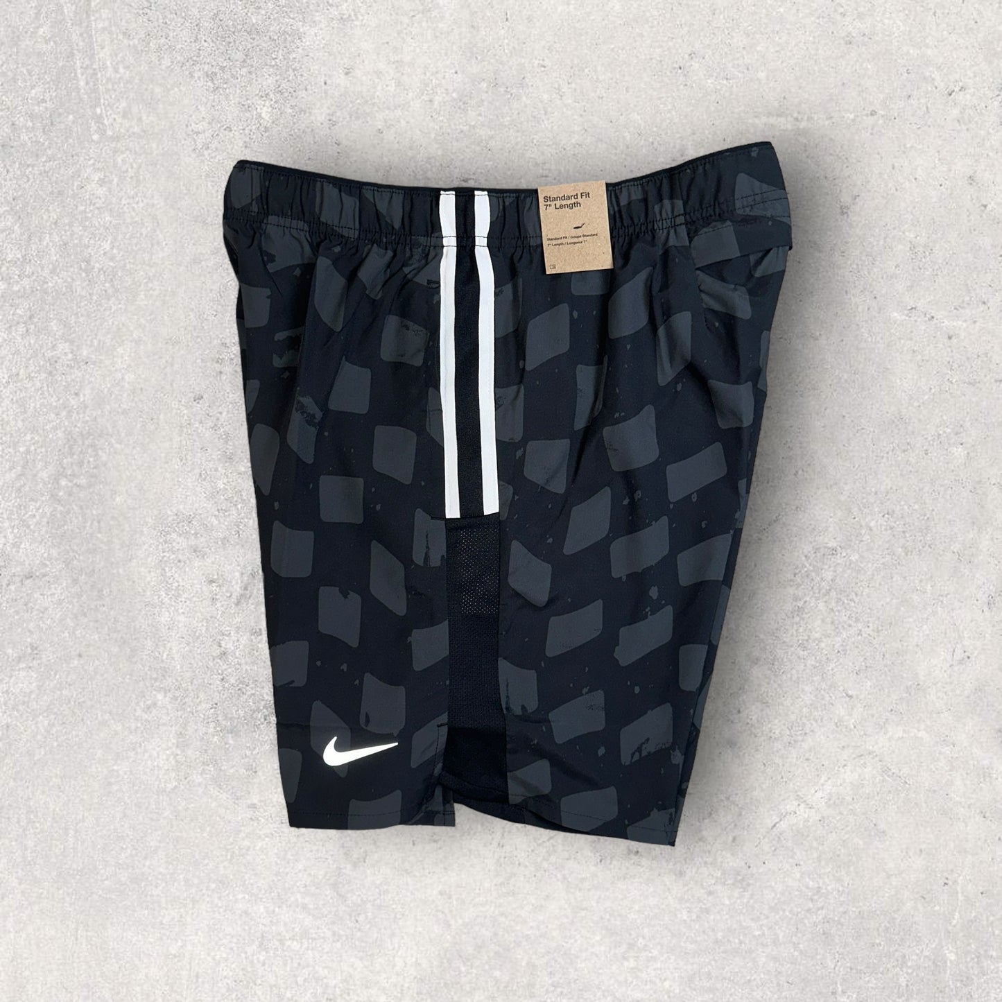 NIKE MILER T-SHIRT/SHORT SET - BLACK/GREY