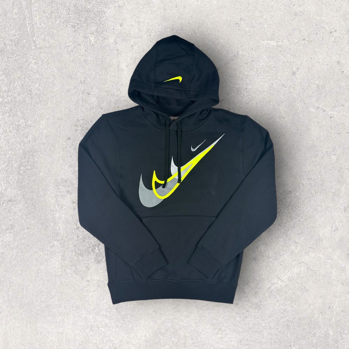 NIKE FLEECE SPORTSWEAR TRACKSUIT - BLACK/GREY/VOLT