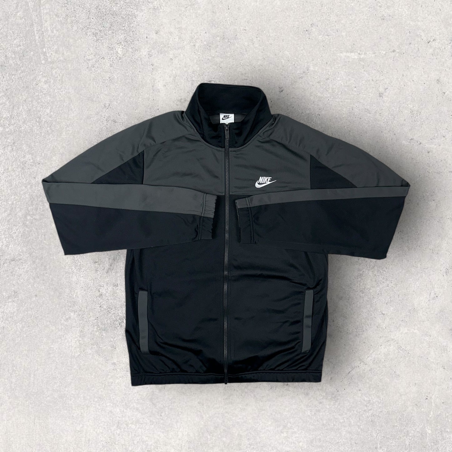 NIKE POLY-KNIT TRACKSUIT - BLACK/GREY