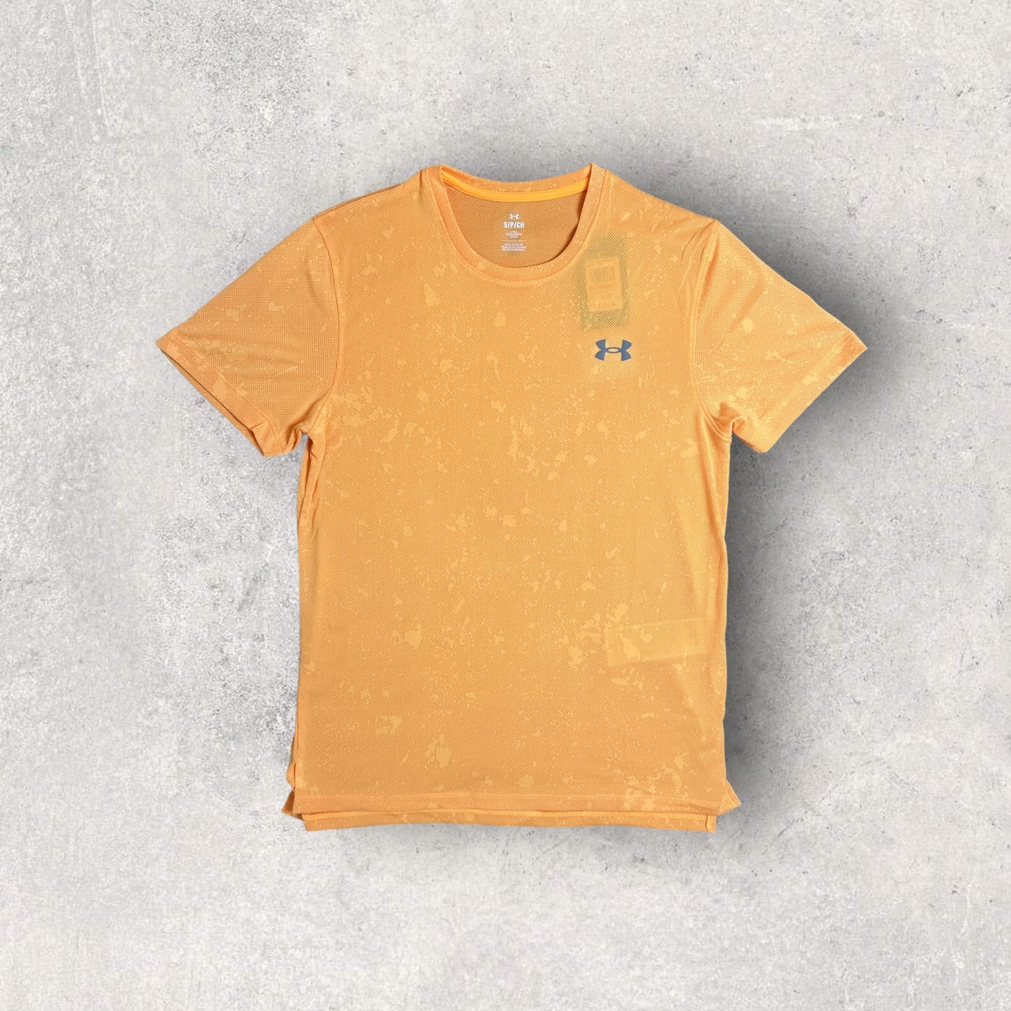 UNDER ARMOUR SPLATTER T-SHIRT/SHORT SET - ORANGE/GREY