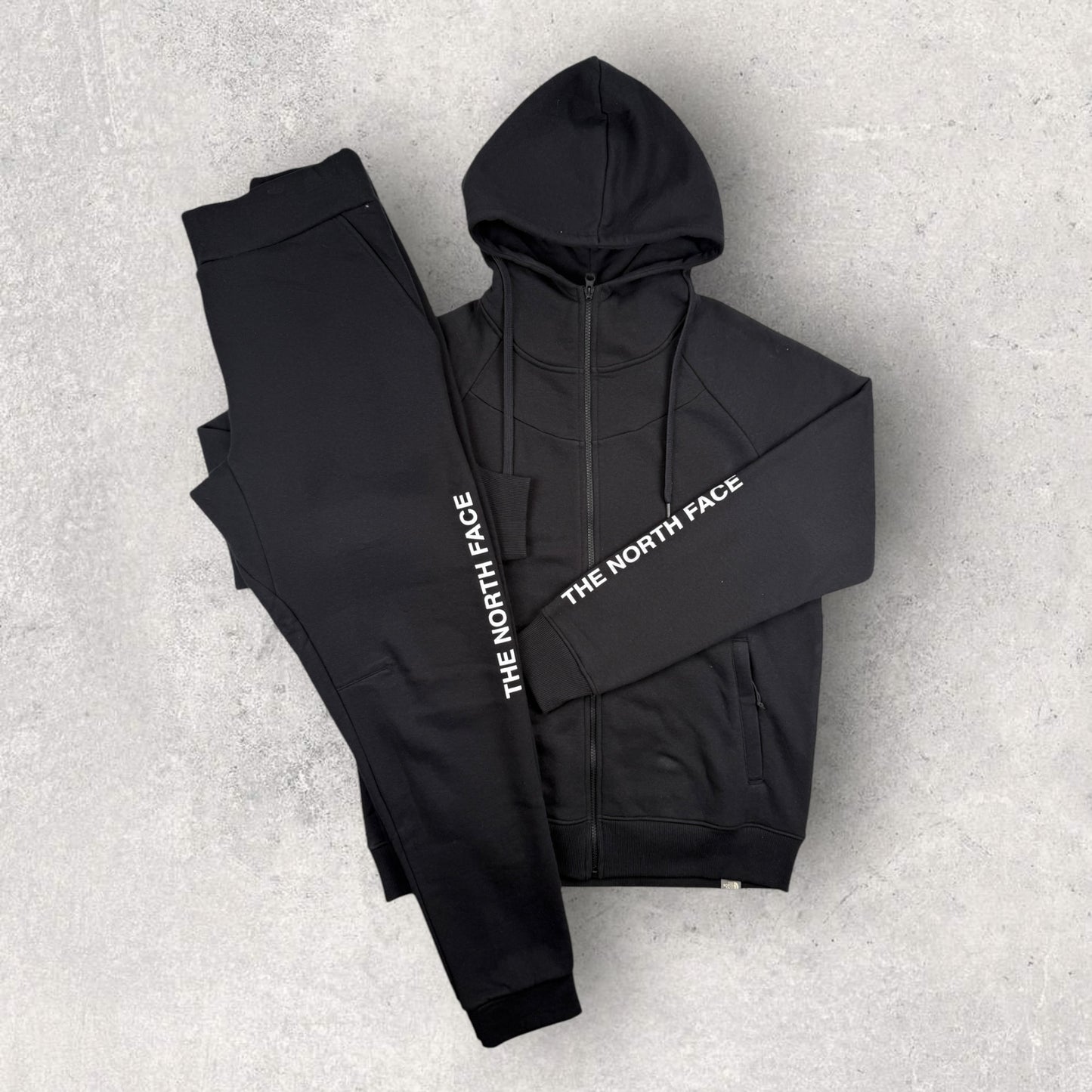 NORTH FACE TRIN FLEECE TRACKSUIT - BLACK/WHITE