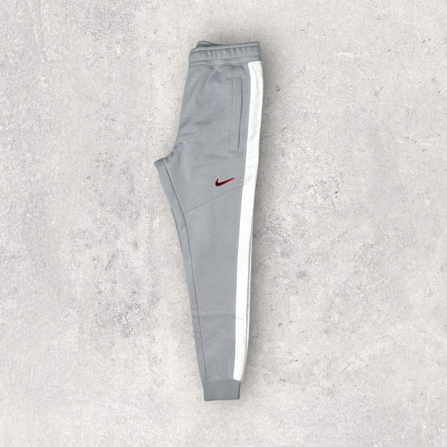 NIKE FLEECE TRACKSUIT - GREY/WHITE