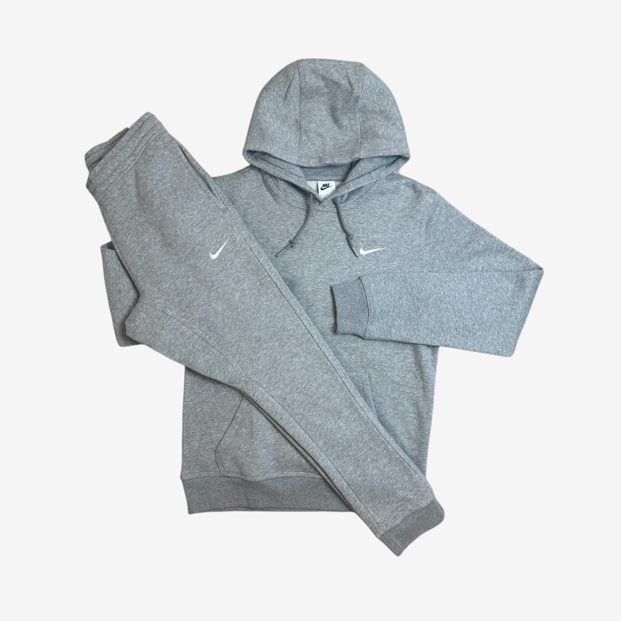 grey nike swoosh tracksuit