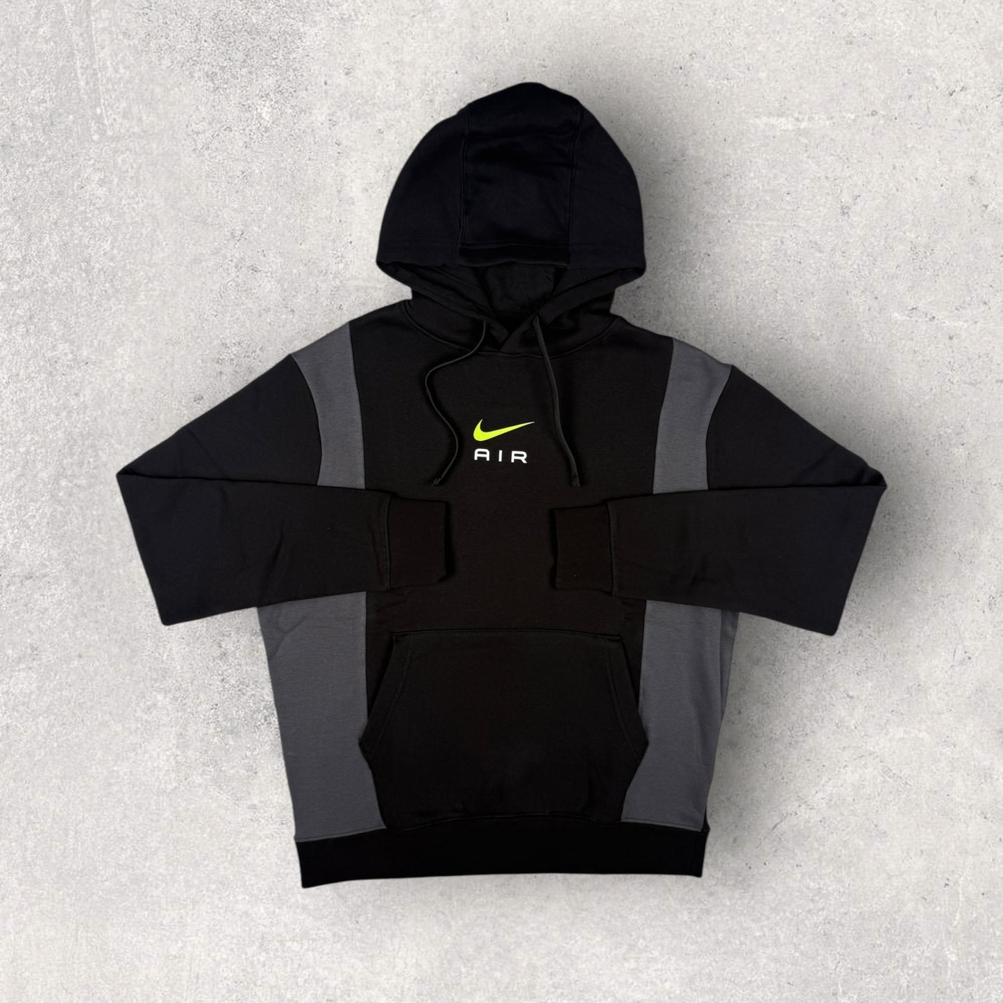 NIKE AIR FLEECE CARGO TRACKSUIT - BLACK/GREY/VOLT