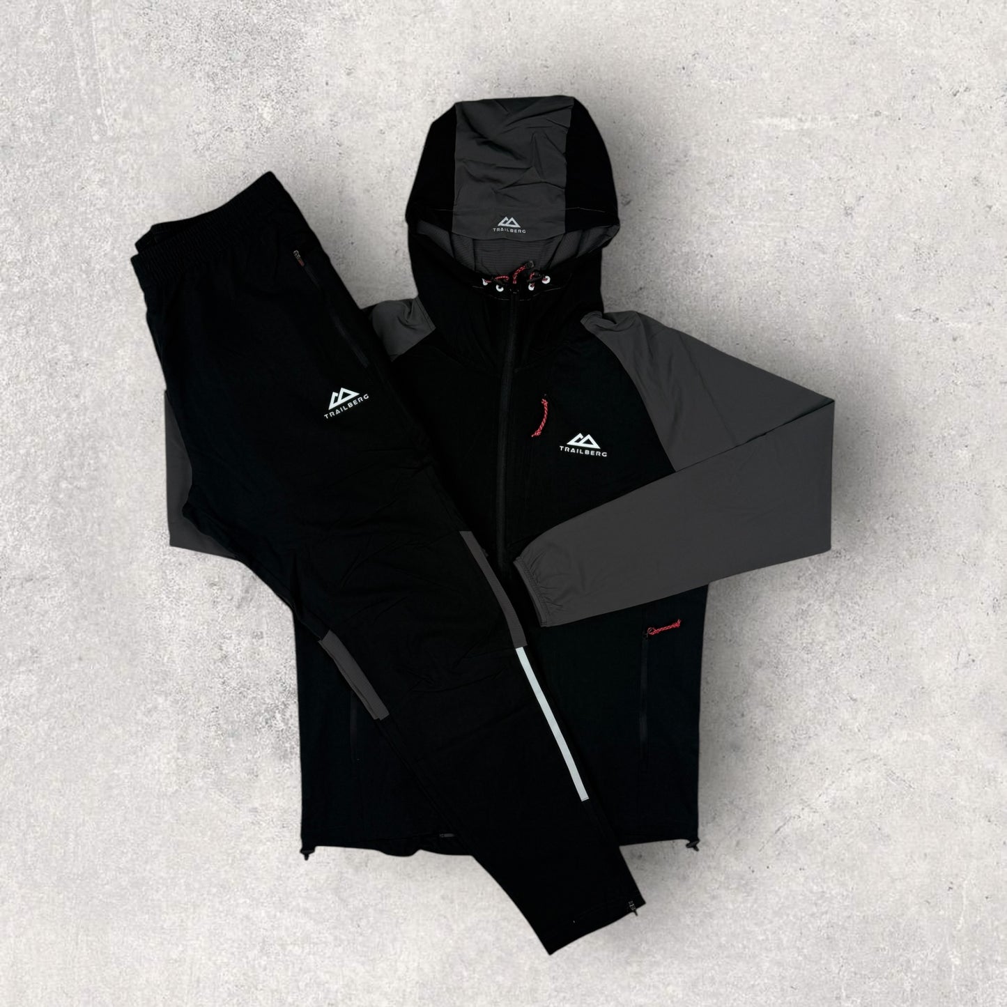 TRAILBERG RAPIDKEYLINE TRACKSUIT - BLACK/GREY/RED