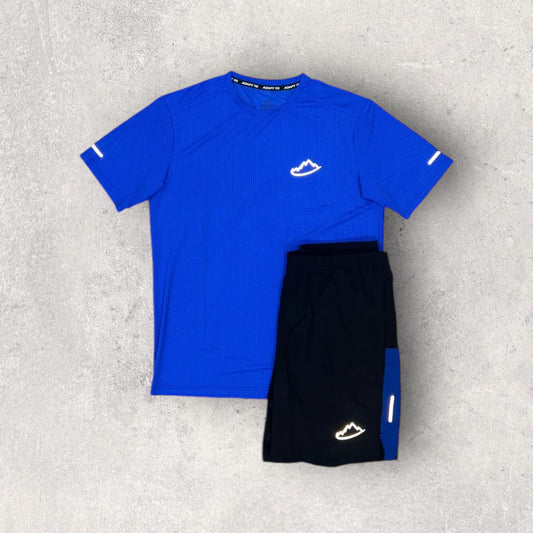 ADAPT TO T-SHIRT/SHORT SET - ROYAL BLUE/BLACK