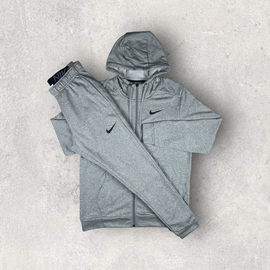 NIKE PRO DRI-FIT FLEECE TRACKSUIT - GREY