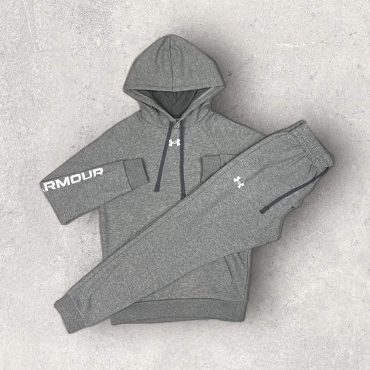 UNDER ARMOUR RIVAL LOGO TRACKSUIT - GREY
