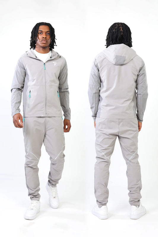 GRIID REFLECT TRACKSUIT - LIGHT GREY/MID GREY/AQUA