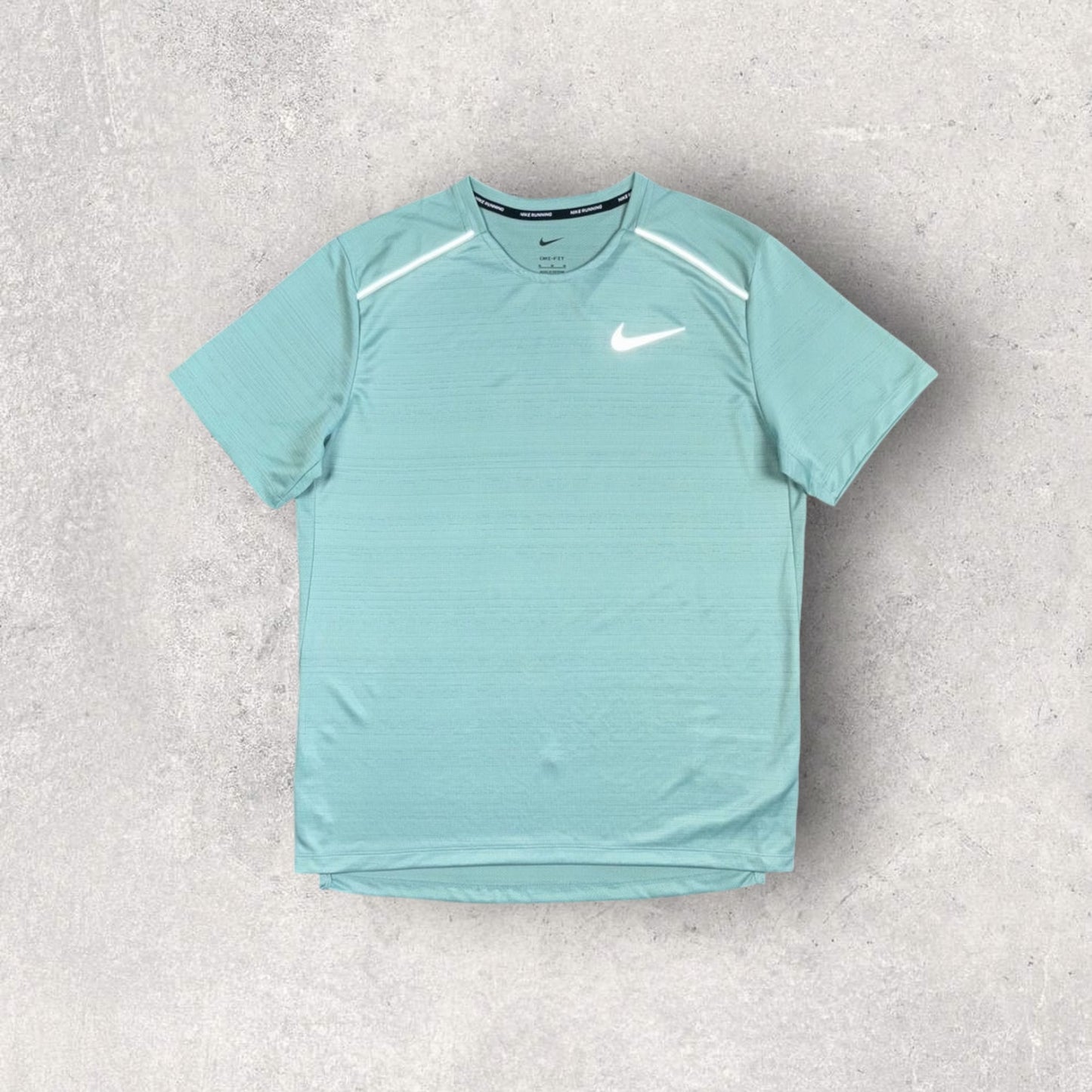 NIKE MILER 1.0 T-SHIRT/SHORT SET - MINERAL/BLACK