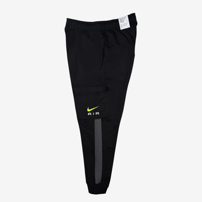 NIKE AIR FLEECE CARGO TRACKSUIT - BLACK/GREY/VOLT