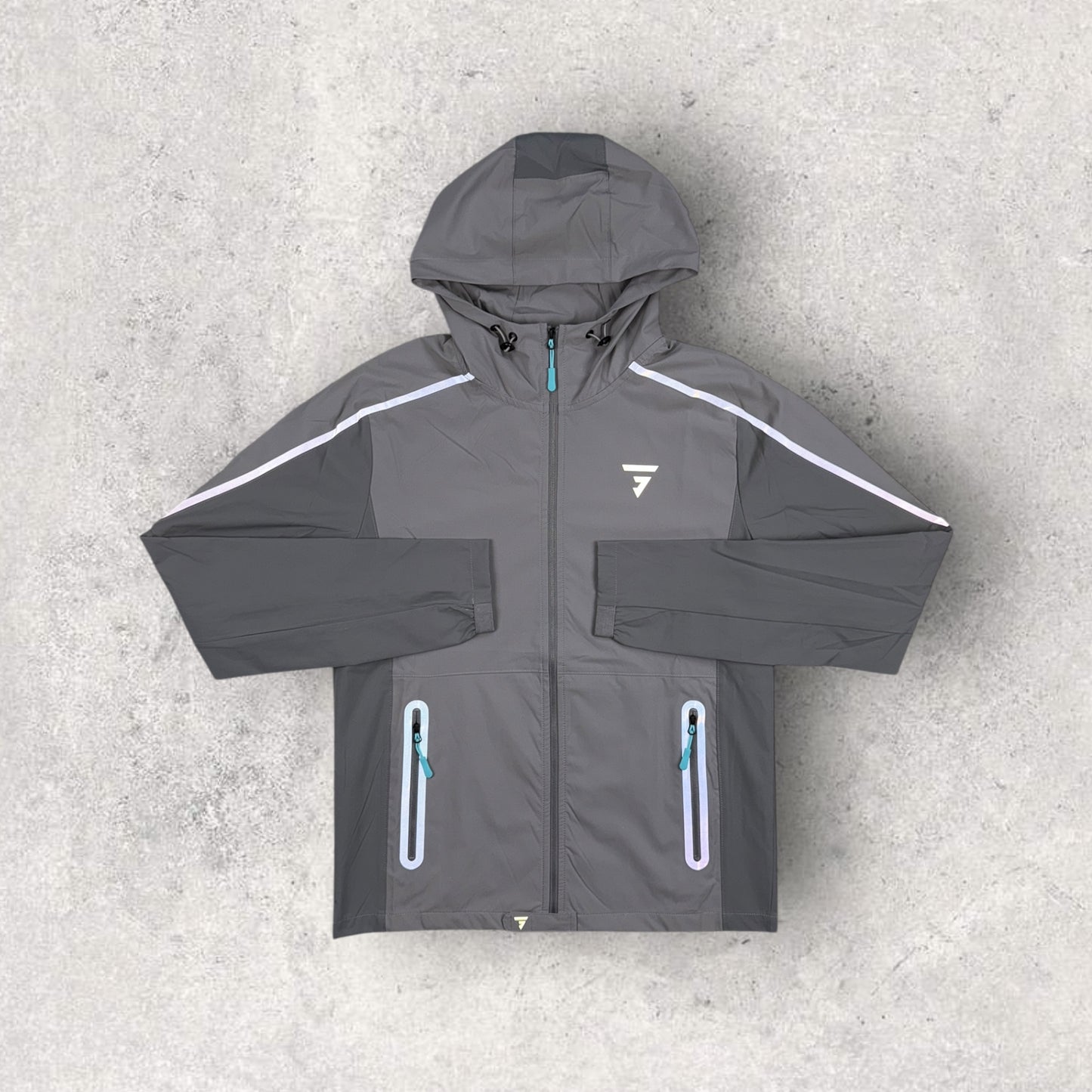 GRIID REFLECT TRACKSUIT - LIGHT GREY/MID GREY/AQUA