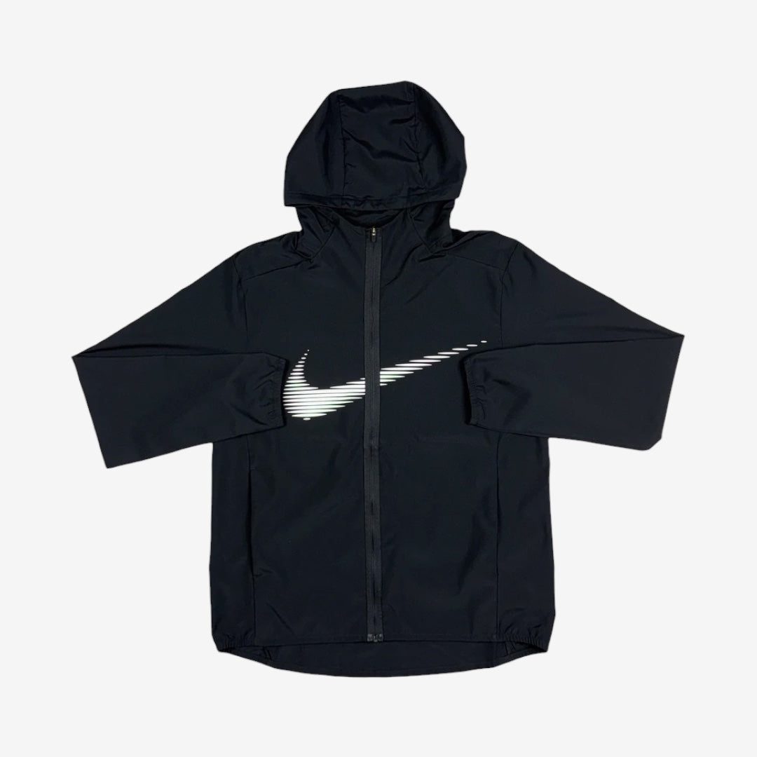 NIKE DRI-FIT FORM HD SWOOSH WINDRUNNER JACKET - BLACK