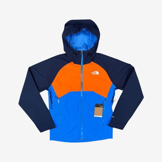 NORTH FACE STRATOS HOODED JACKET - BLUE/ORANGE/NAVY