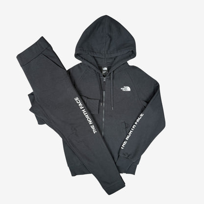 NORTH FACE FLEECE HOODED TRACKSUIT - BLACK