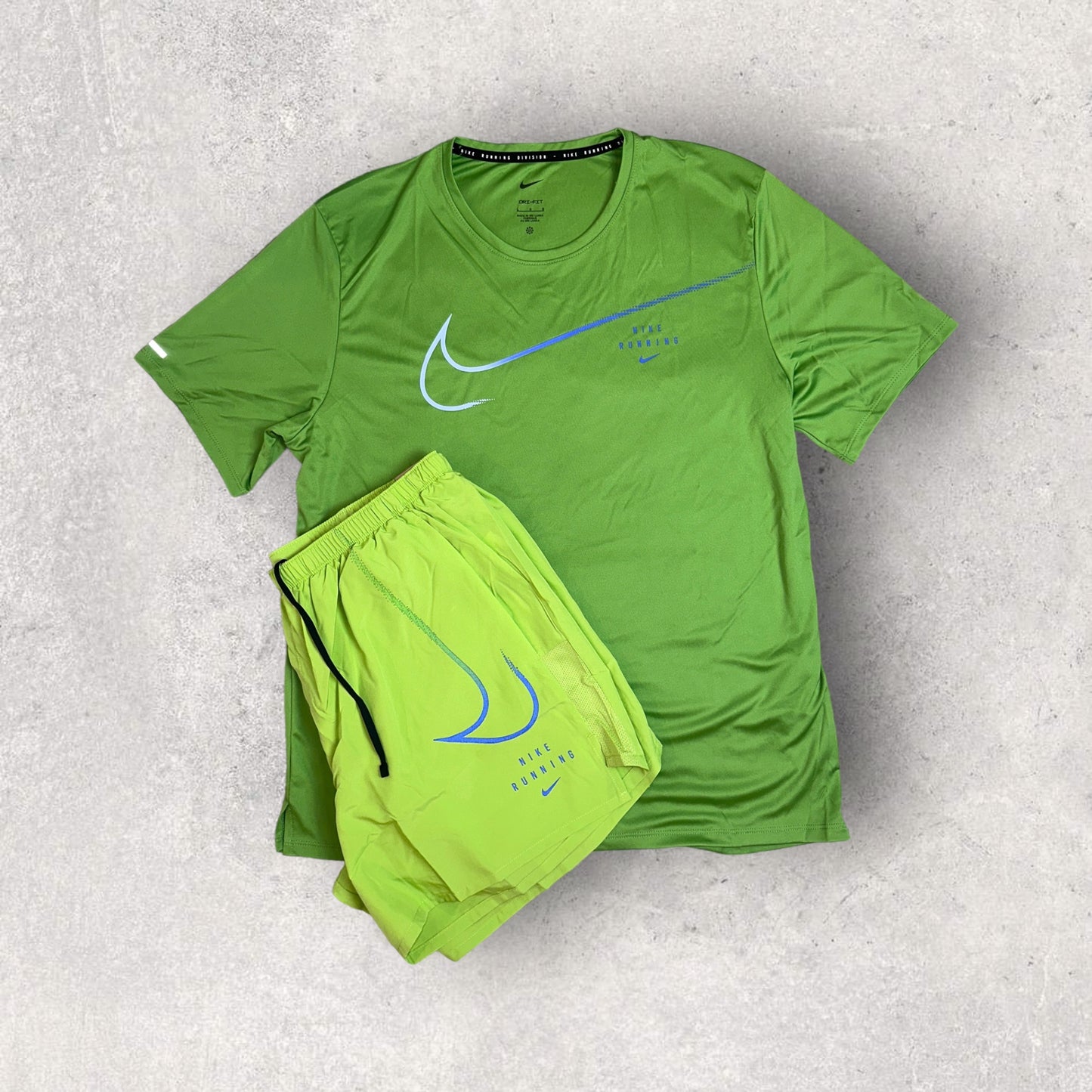 NIKE DRI-FIT RUN DIVISION T-SHIRT / SHORT - VERT