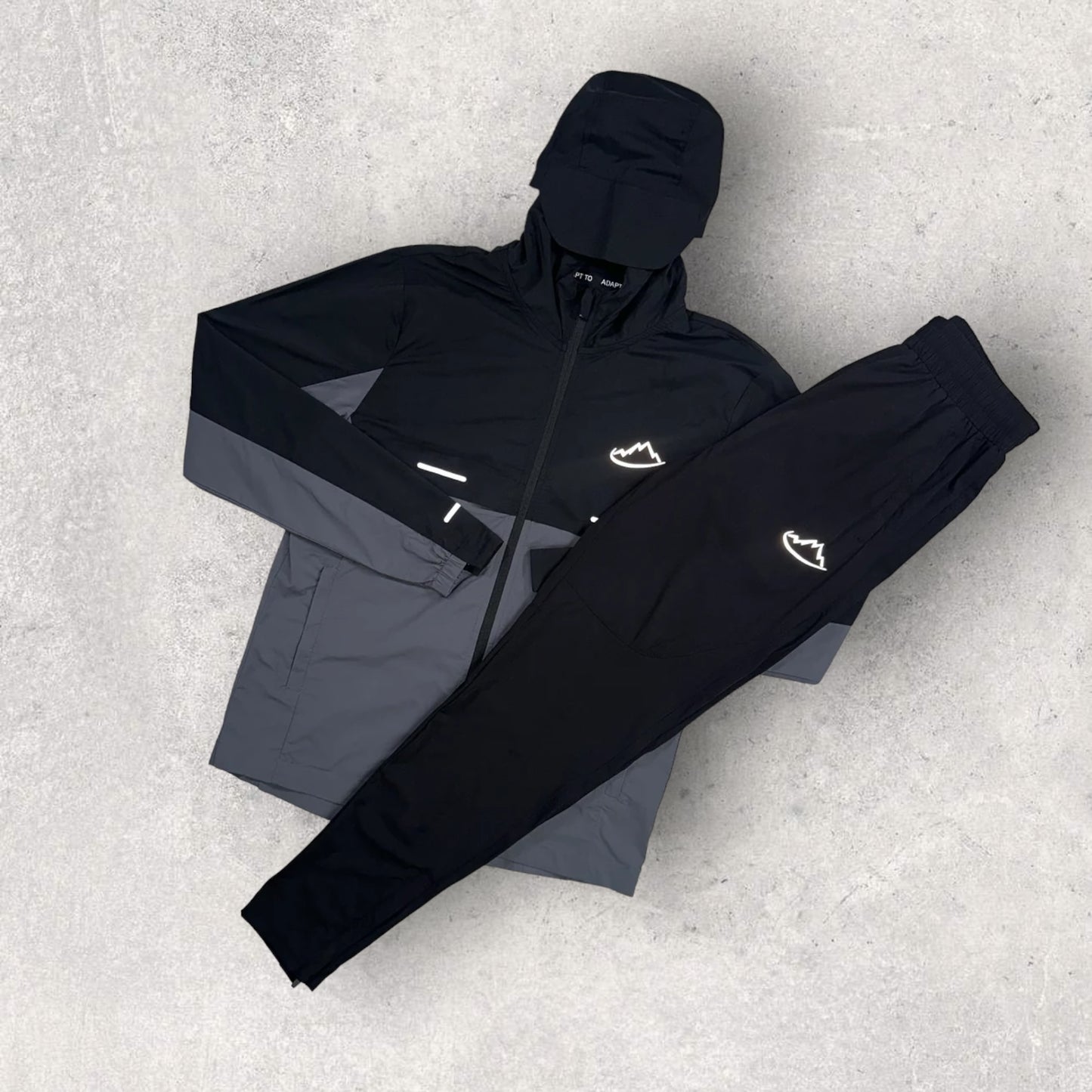 ADAPT TO IMPACT SET BLACK / GREY - JACKET & TROUSERS