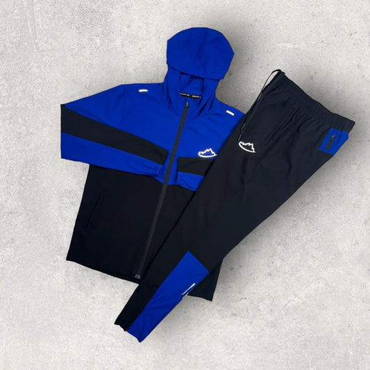 ADAPT TO RUNNING 2.0 SET BLACK / BLUE - JACKET & TROUSERS
