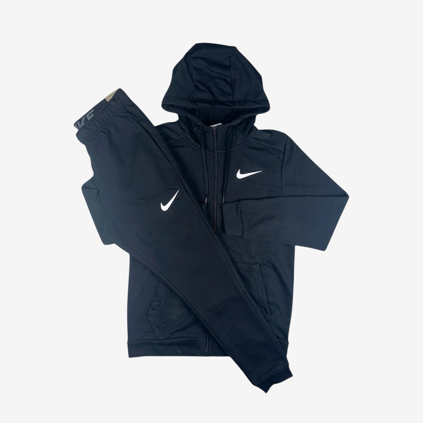 NIKE PRO DRI-FIT FLEECE TRACKSUIT - BLACK