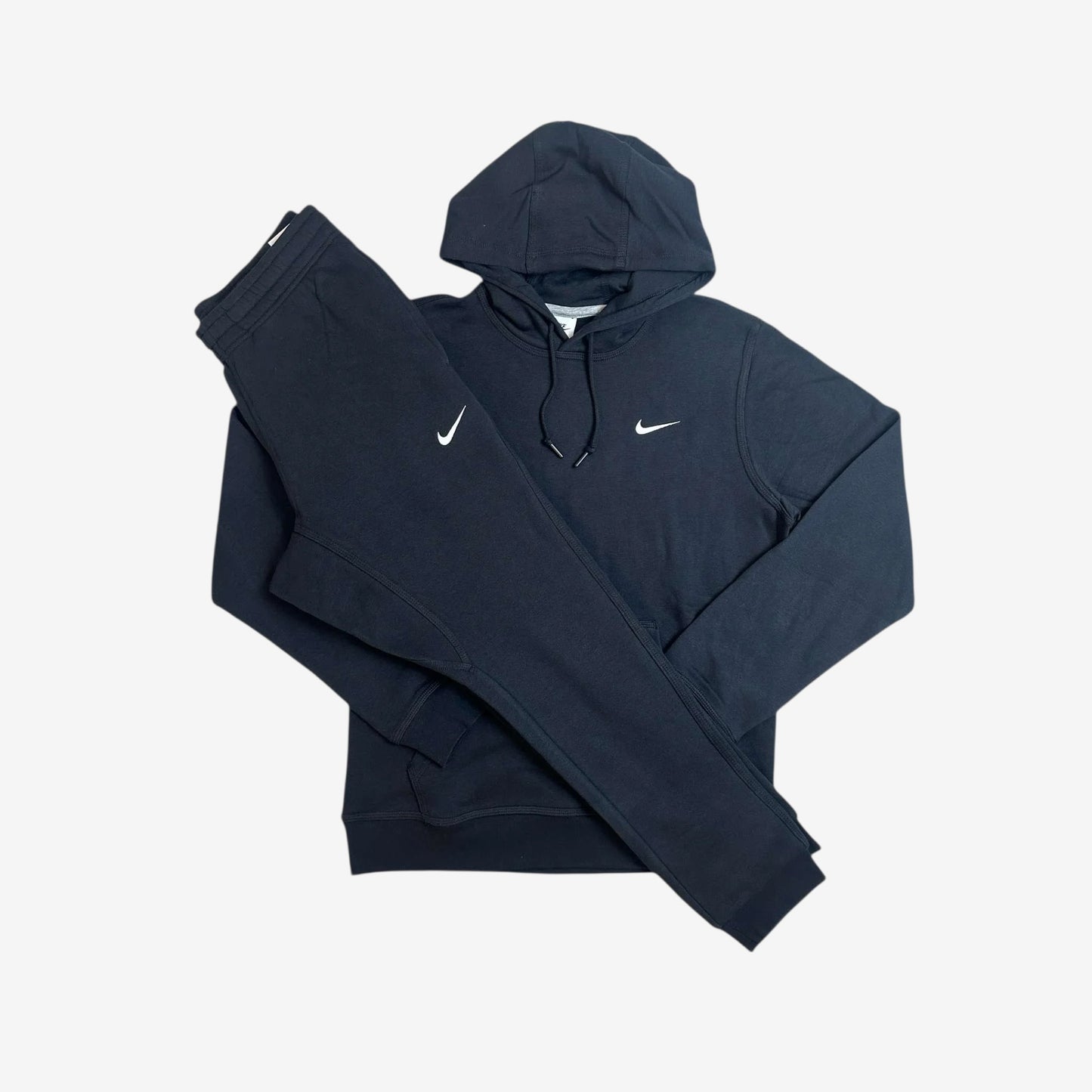 NIKE SWOOSH FLEECE TRACKSUIT - BLACK