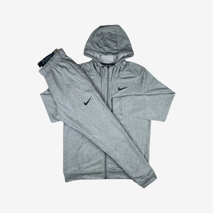 NIKE PRO DRI-FIT FLEECE TRACKSUIT - GREY