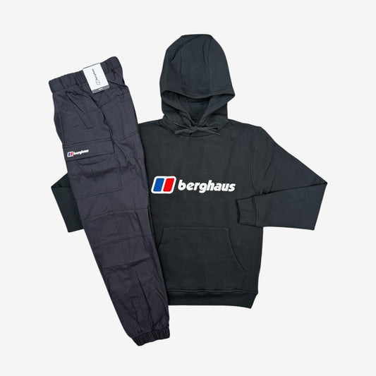 BERGHAUS HOODIE & CARGO SET - BLACK
