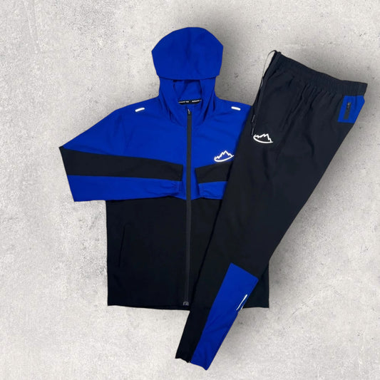 ADAPT TO RUNNING 2.0 SET BLACK / BLUE - JACKET & TROUSERS