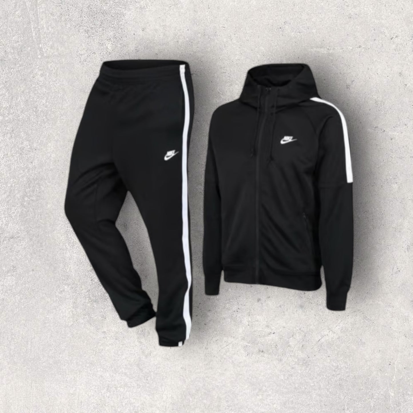 NIKE POLY TRACKSUIT - BLACK/WHITE