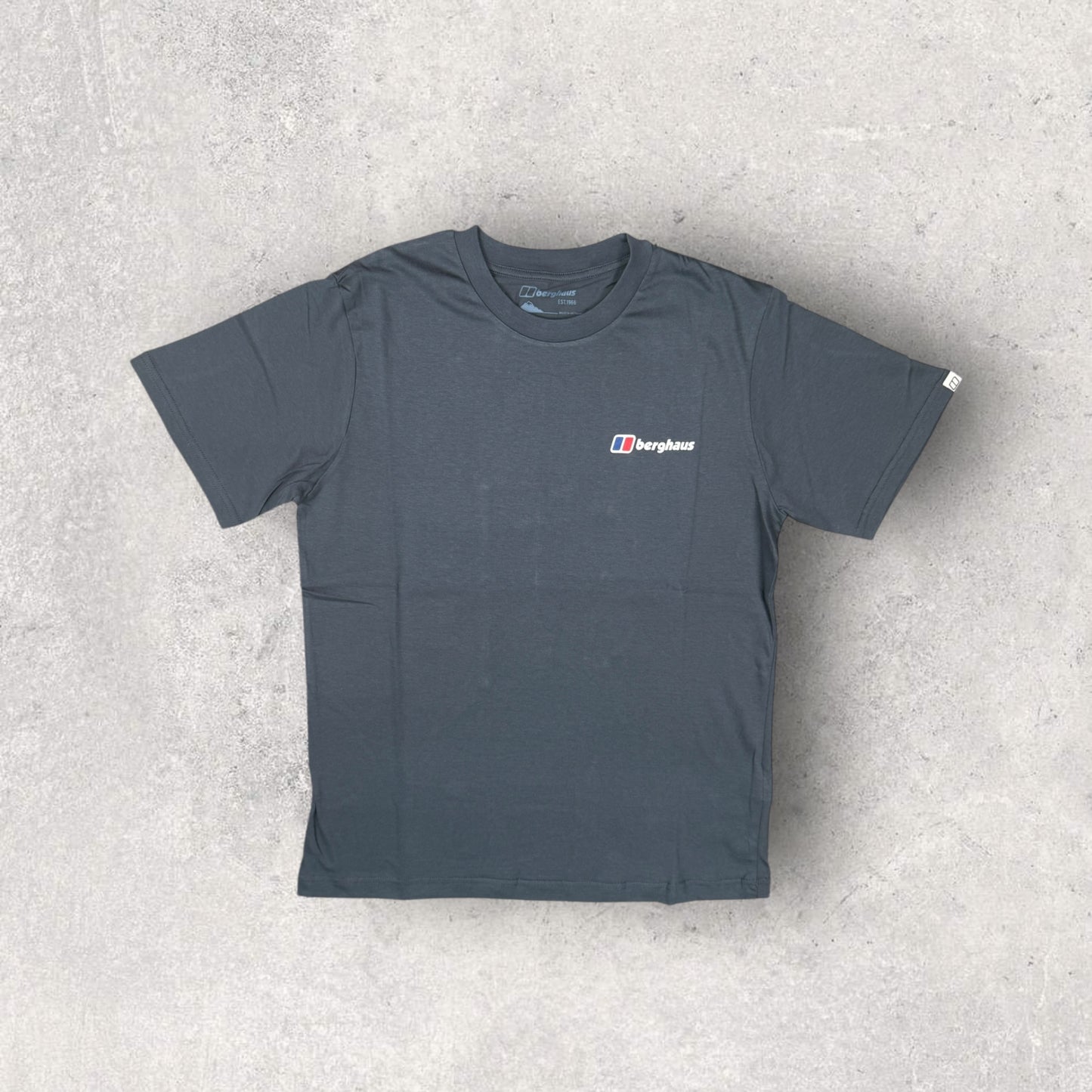 BERGHAUS LOGO COTTON T-SHIRT - GREY