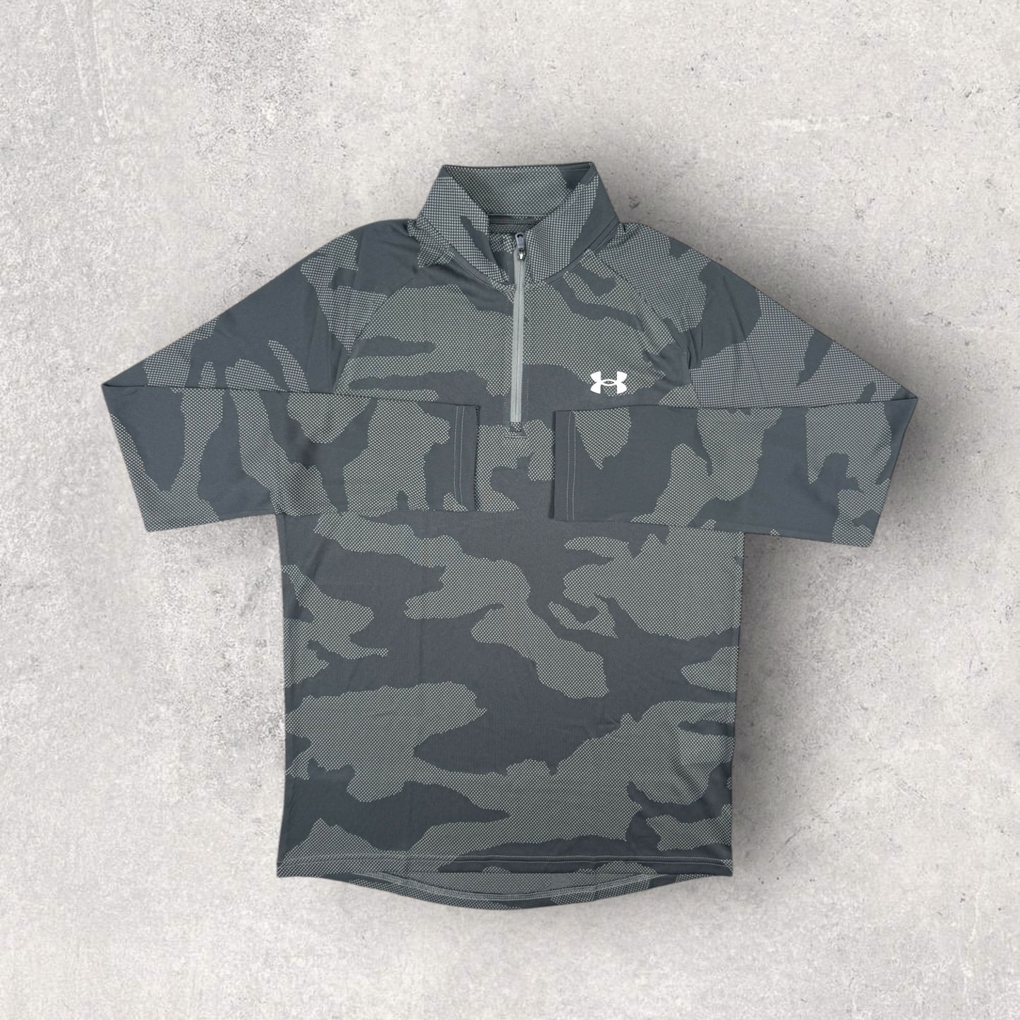 UA JACQUARD 1/4 ZIP - USA EXCLUSIVE - GREY