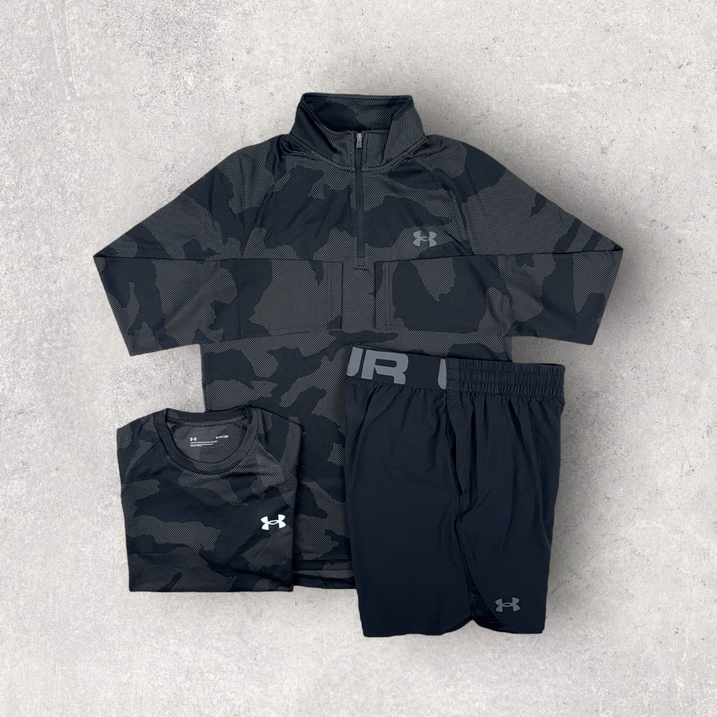 UNDER ARMOUR JACQUARD 3 PEICE BUNDLE - BLACK