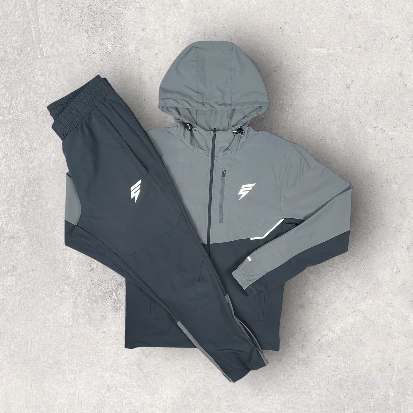 ELUDE TRACK TRACKSUIT - LIGHT GREY/COAL