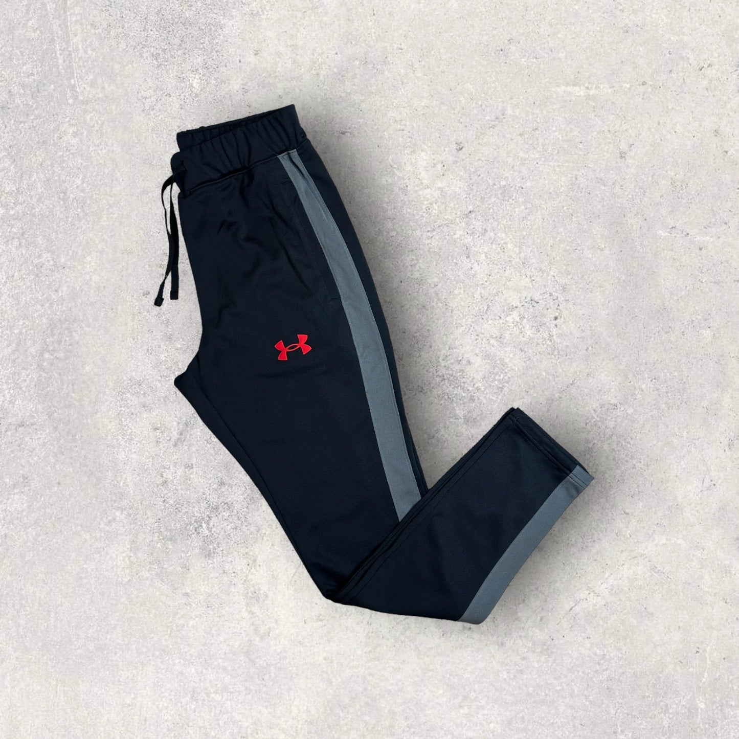 UNDER ARMOUR POLY TRACKSUIT - BLACK/GREY