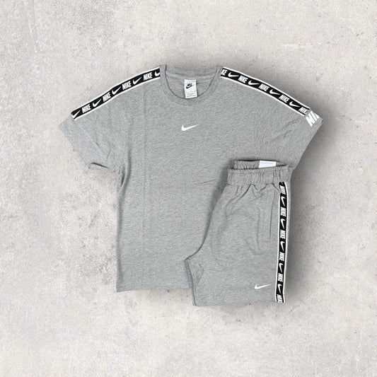NIKE TAPE COTTON SHORT SET - GREY