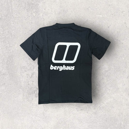 BERGHAUS LOGO COTTON T-SHIRT - BLACK
