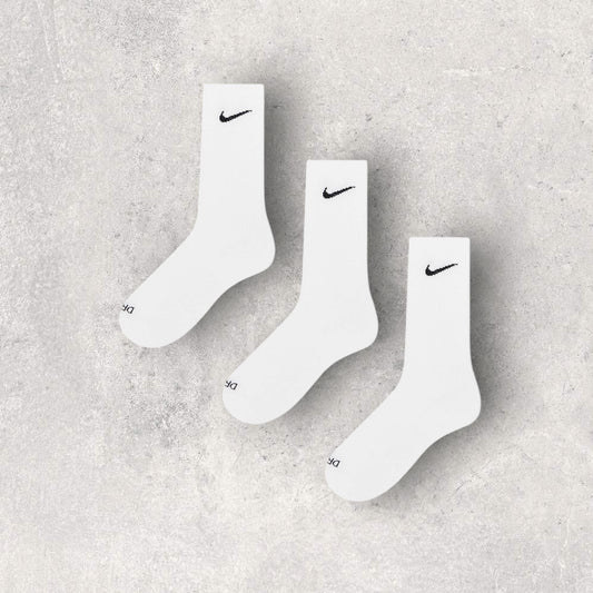 NIKE TRAINING SOCKS 3 PACK - WHITE