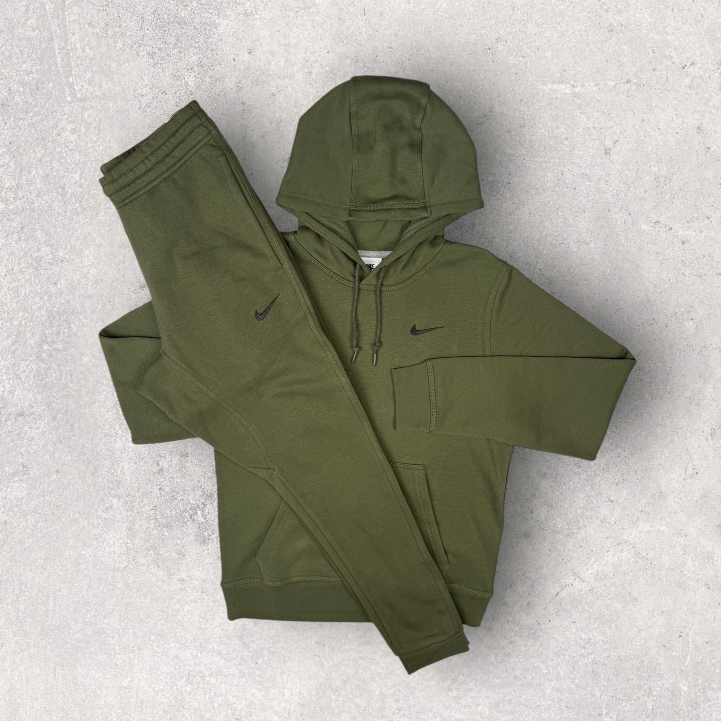 NIKE SWOOSH FLEECE TRACKSUIT - KHAKI