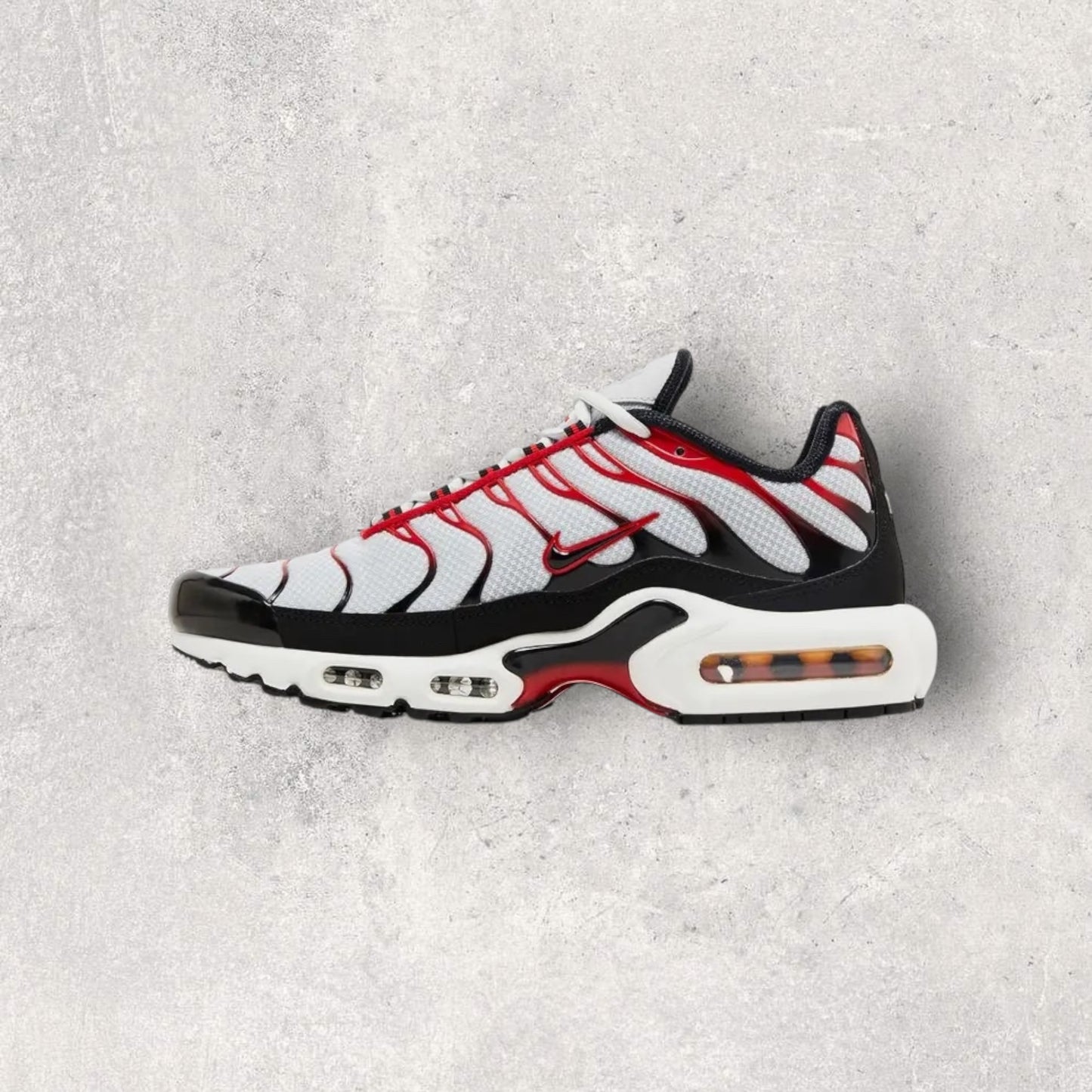 NIKE AIR MAX PLUS TN - PURE PLATINUM/UNIVERSITY RED