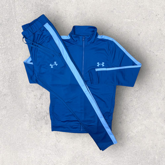 UNDER ARMOUR POLY KNIT TRACKSUIT - BLUE