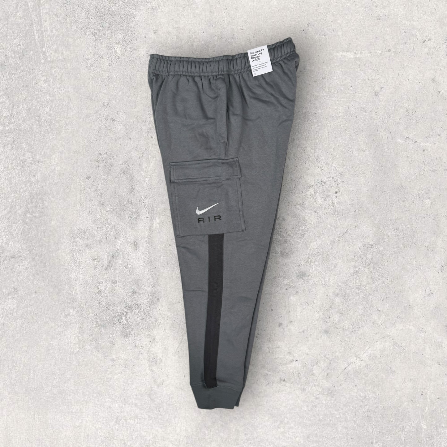 NIKE AIR FLEECE CARGO TRACKSUIT - GREY/CHARCOAL