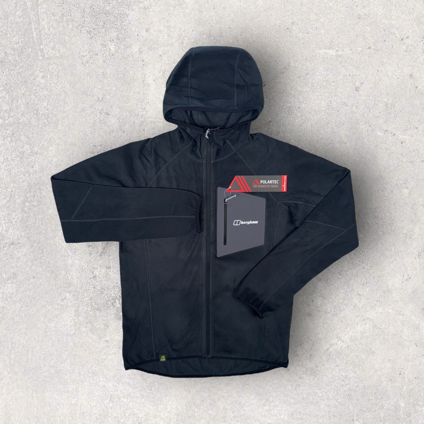 BERGHAUS FLEECE ZIP JACKET - BLACK/GREY