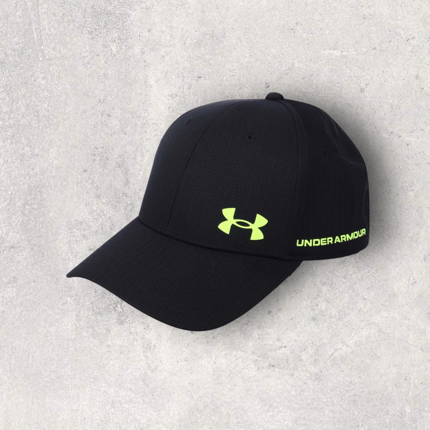 UNDER ARMOUR VENT ADJUSTABLE HAT - BLACK/NEON