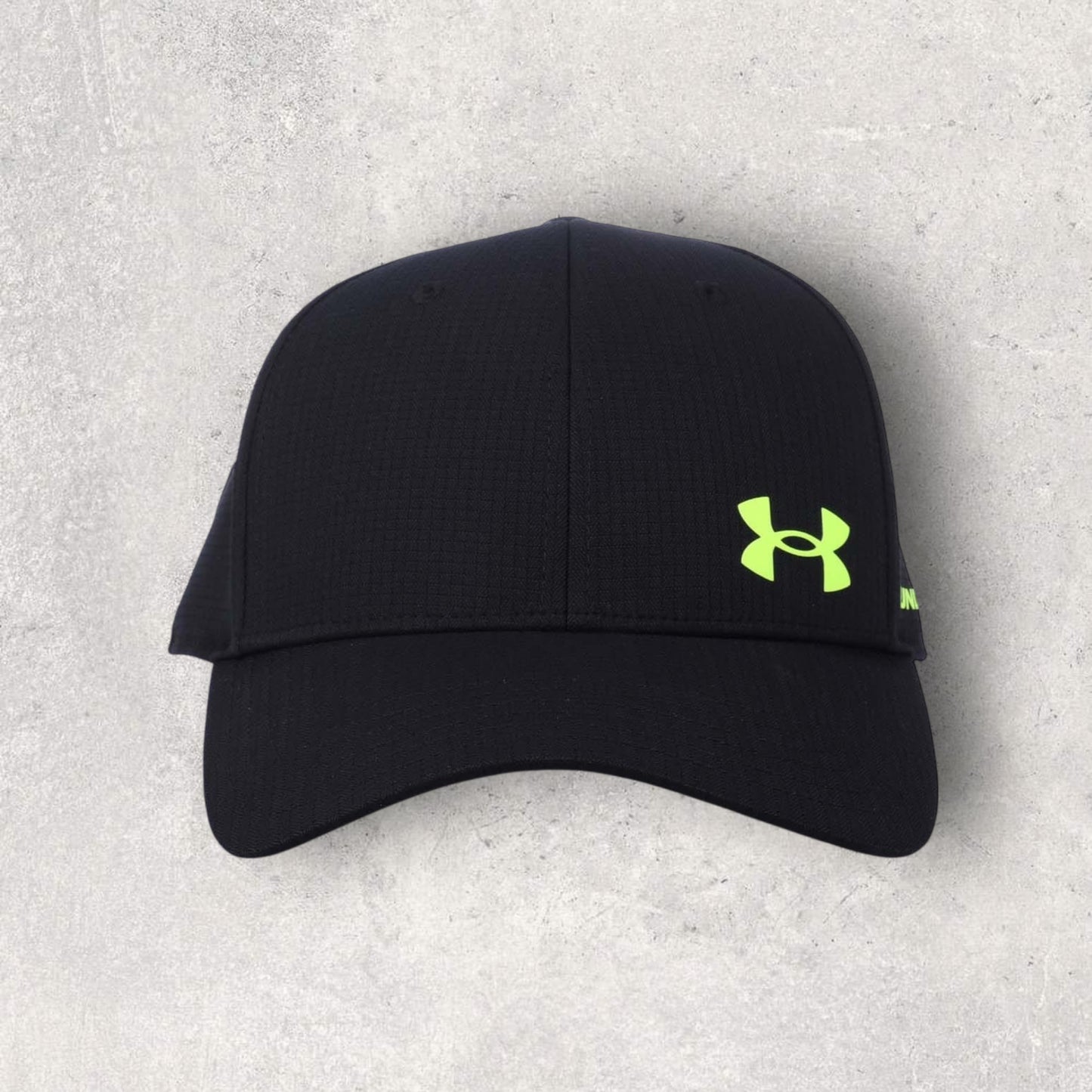 UNDER ARMOUR VENT ADJUSTABLE HAT - BLACK/NEON